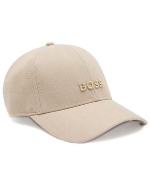 BOSS Zed Logo-Embroidered Baseball Cap - White