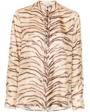 Stella McCartney Tiger-Print Shirt - Natural