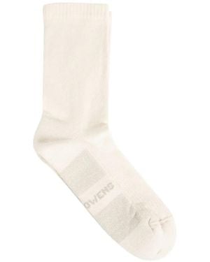 Rick Owens Mid Calf Socks - White
