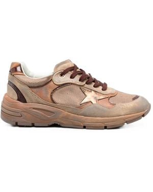 Golden Goose Dad-Star Panelled Trainers - Pink