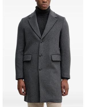 Sisley Single-Breasted Coat - Grey