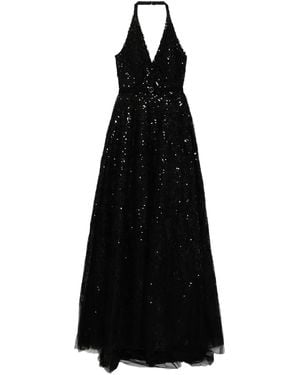 Saiid Kobeisy Embroidered Long Dress - Black