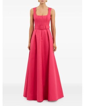 Rebecca Vallance Rosalia Belted Gown - Red