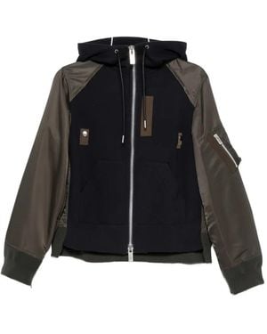Sacai Paneled Hooded Jacket - Black