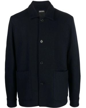 ZEGNA Alpe Chore Button-Up Shirt Jacket - Blue