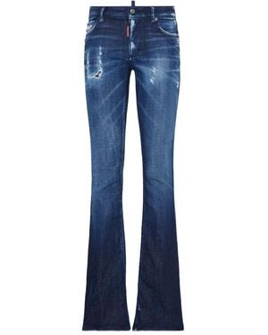 DSquared² Vaqueros Acampanados Con Efecto Envejecido - Azul