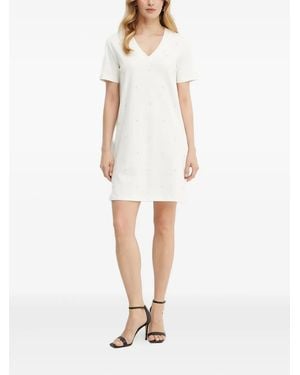 Liu Jo Vestido con cuello en V - Blanco