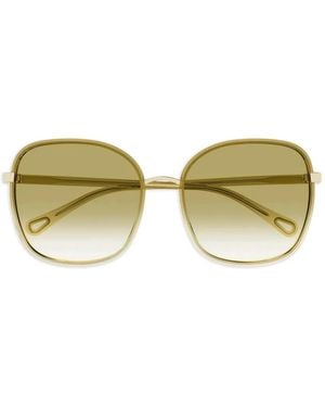 Chloé Oval-Frame Sunglasses - Metallic