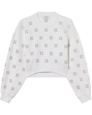 Off-White c/o Virgil Abloh Lurex Little Arrows Sweatshirt - White
