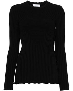 Rabanne Gerippter Pullover - Schwarz