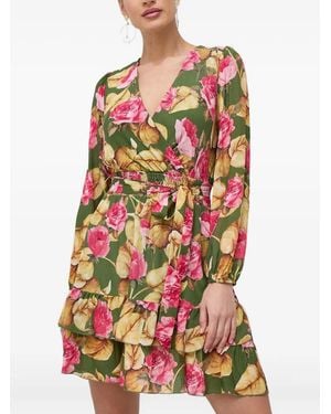Guess Floral Tie Dress - White