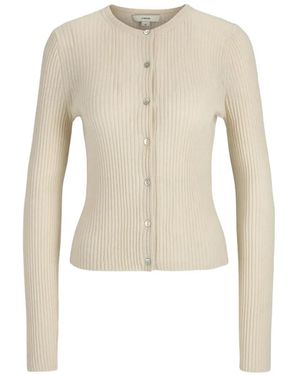 Vince Geribbeld Vest Met Knopen - Wit
