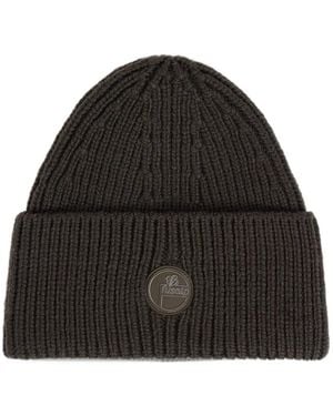 Fusalp Bonnet Côtelé À Patch Logo - Black