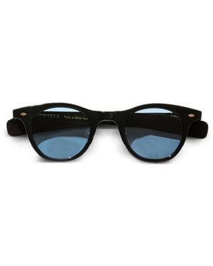 Fortela Nelson Round-Frame Sunglasses - Black