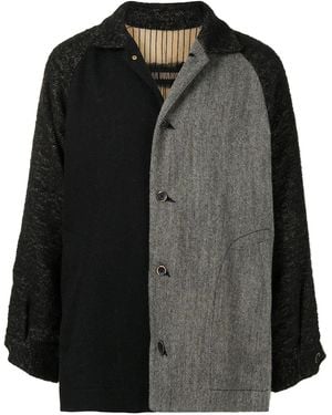 Uma Wang Two-Tone Buttoned Jacket - Black