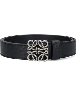 Loewe Anagram Chunky Leren Riem - Zwart