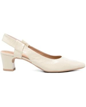 Unisa Javea Slingback Pointed Sandals - Natural