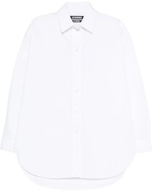 Jacquemus Hemd mit abgerundetem Saum - Weiß