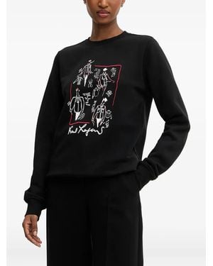 Karl Lagerfeld Cotton sweatshirt - Negro