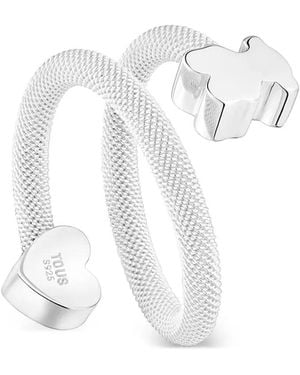 Tous Icon mesh ring - Weiß