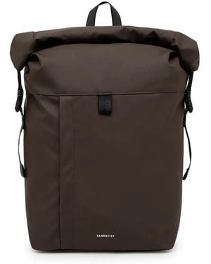 Sandqvist Roll-Top Buckled Backpack - Black
