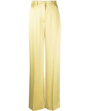 Nanushka Kezia Satin Wide-Leg Trousers - Yellow