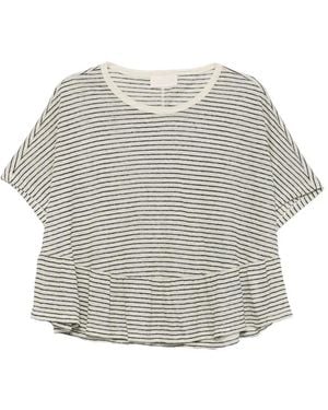 iBlues Striped Peplum T-Shirt - Gray