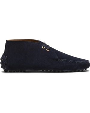 Car Shoe Suede Ankle Boots - Blue