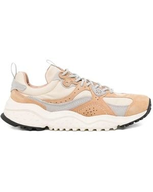 Flower Mountain Panelled Perforated Trainers - White