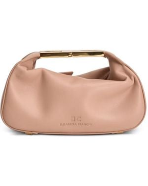 Elisabetta Franchi Jewel-Handle Tote Bag - Pink