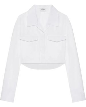 Courreges Courregès Shirt 2-Pocket Poplin Crop - White