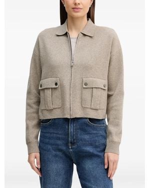 DKNY Cardigan mit Vordertasche - Blau
