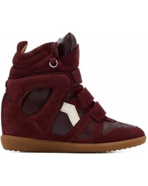Isabel Marant Bekett Touch-Strap Sneakers - Red
