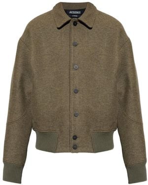 Jacquemus Button Collar Jacket - Green