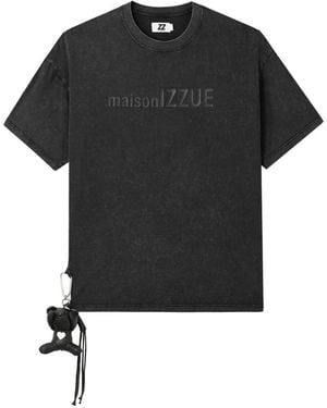 Izzue Charm-Detail T-Shirt - Black
