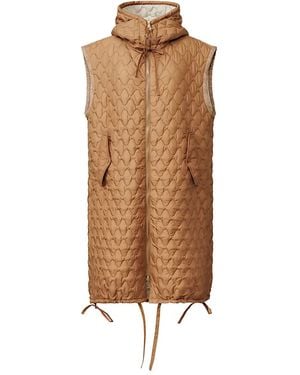 Fabiana Filippi Quilted Sleeveless Gilet - Brown