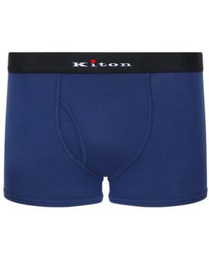 Kiton Boxer Con Logo - Blu