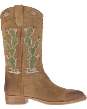 Sartore Stiefel aus Wildleder - Braun