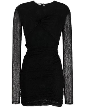 Philosophy Di Lorenzo Serafini Chantilly-Lace Ruched Minidress - Black