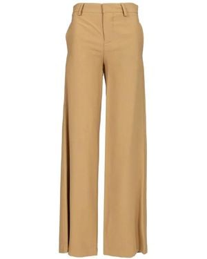 Al Duca d'Aosta Twill Wide-Leg Tailored Trousers - Natural