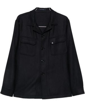 Tagliatore Button-Up Wool Jacket - Black