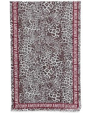 Marc Cain Animal-Print Scarf - White