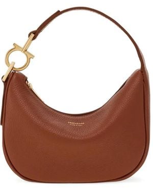 Ferragamo North-South Mini-Tasche - Braun
