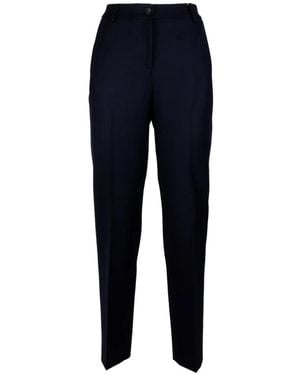 Via Masini 80 Pantalon De Costume À Plis Marqués - Blue