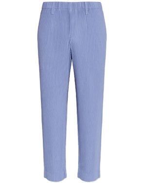 Homme Plissé Issey Miyake Pleated Trousers - Blue