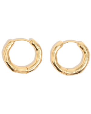 Bimba Y Lola Matte Irregular Hoop Earrings - Metallic