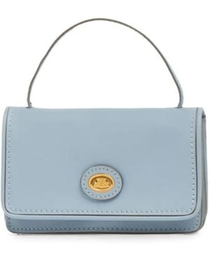 The Bridge Logo-Plaque Leather Mini Bag - Blue