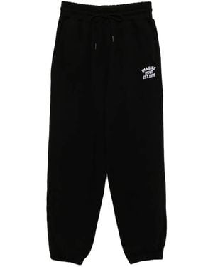 Izzue Logo-Embroidered Joggers - Black