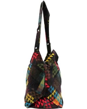 Kiko Kostadinov Bolso De Hombro Kaleidoscope A Cuadros - Blanco