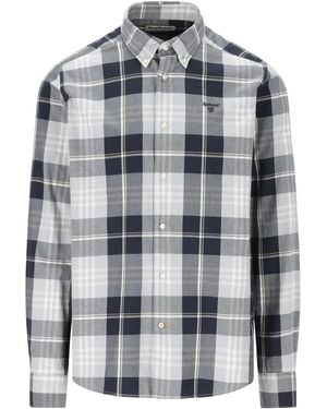 Barbour Checked Embroidered Shirt - Grey